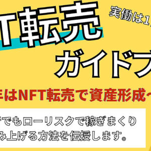 【稼げる情報が届く特典付き】NFT転売で稼ぐ方法ロードマップ【手取り足取り教えます。】　レビュー