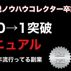 【最新版】2022年”超”最速０→１突破副業マニュアル...「ノウハウコレクター卒業」【特典付き】　レビュー