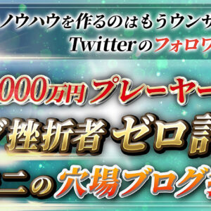 【初心者救済プログラム】ブログ挫折者ゼロ計画！唯一無二の穴場ブログ指南書　レビュー