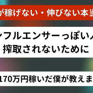 あなたが稼げない本当の理由【エセインフルエンサーに搾取される人たちへ】　レビュー