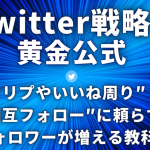 【Twitter戦略の黄金公式】〝リプやいいね周り″〝相互フォロー″に頼らずフォロワーが増える教科書　レビュー