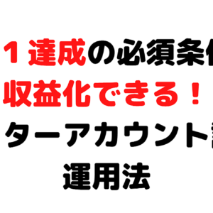 0→１達成の必須条件！収益化できる！ツイッターアカウント設定と運用法　レビュー