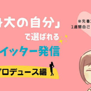 【等身大の自分で】ツイッター発信 自己プロデュース編【選ばれる】　レビュー