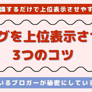 ブログ記事を上位表示させるたった3つのコツ【本当は教えたくない秘密も暴露します。】　レビュー