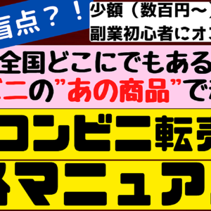 【意外と盲点？！】全国どこのコンビニでも売っている”あの商品”で簡単に利益を上げる方法【マニュアルPDF付き】　レビュー