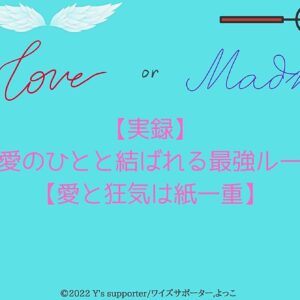 【実録】最愛のひとと結ばれる最強ルート【愛と狂気は紙一重】　レビュー