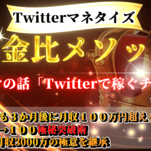【月収1000万のカリスマから継承】初心者でも３か月で月収100万！？Twitterマネタイズ黄金比メソッド　レビュー