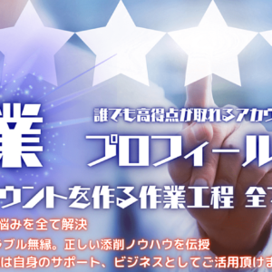 神業プロフィール添削。誰でも高得点が取れるアカウント整備　レビュー