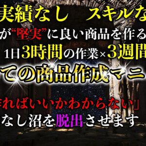 実績なし スキルなし 初心者が“堅実”に良い商品を作る全手法 １日３時間の作業×3週間 はじめての商品作成マニュアル　レビュー