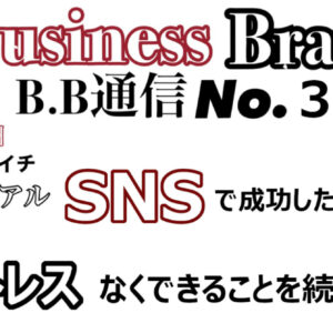 Business Brain B.B通信NO.3 「SNSで成功したければストレスなくやれることを続けろ！」　レビュー