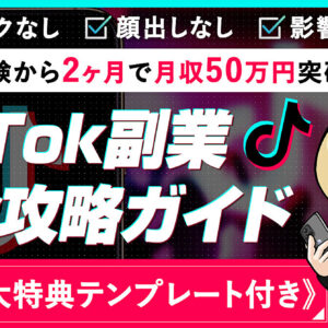 【丸パクリOK】無名から2ヶ月で月収50万突破したTikTok副業攻略ガイドを大公開！　レビュー
